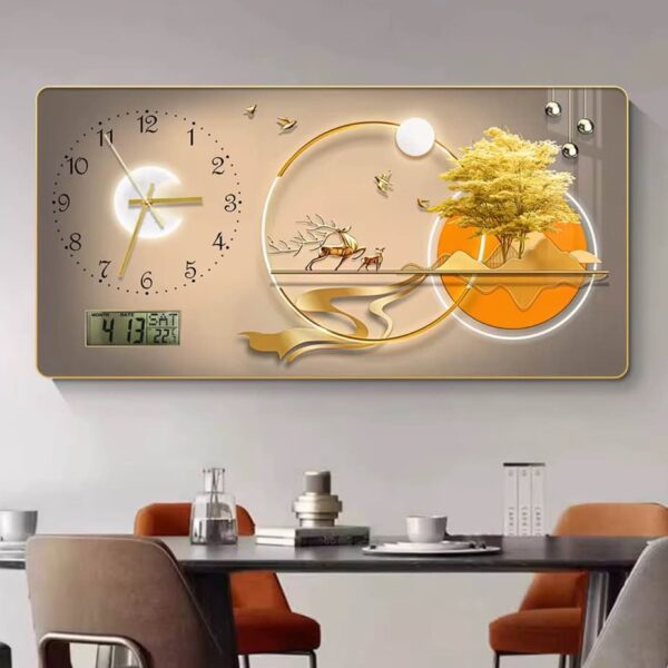 Safe and Save Ltd Auckland Ethereal Moonlight: Luxury LED Crystal Wall Clock