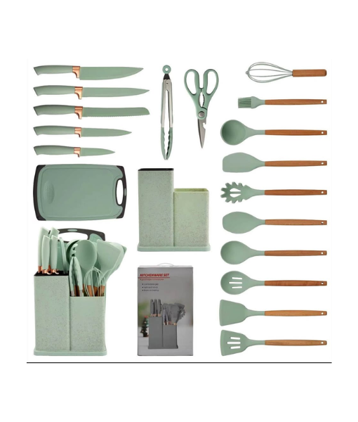 19-Piece Premium safeandsafe.co.nz Auckland,nz Non-Stick Silicone Kitchenware Set with Storage Box