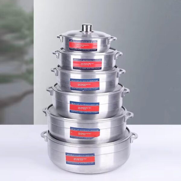 Aluminium six pieces pot set