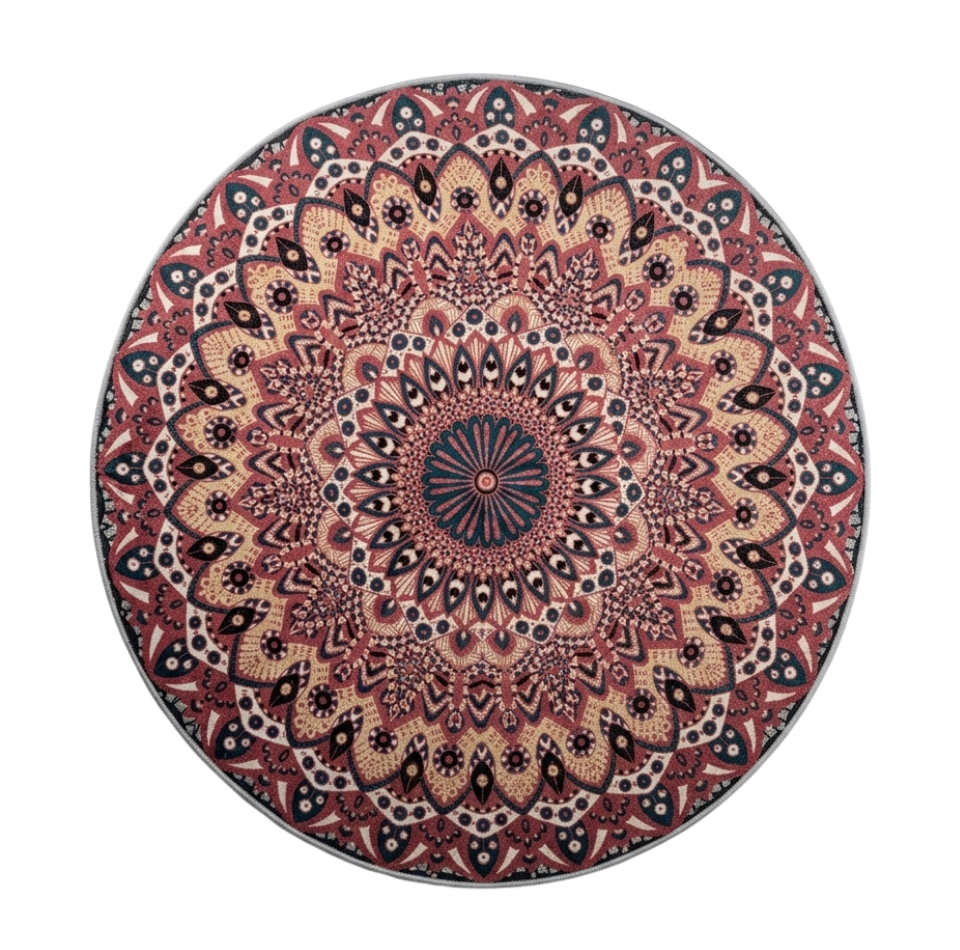 Rug Exquisite Mandala Medallion Circular Rug safeand save.co.nz