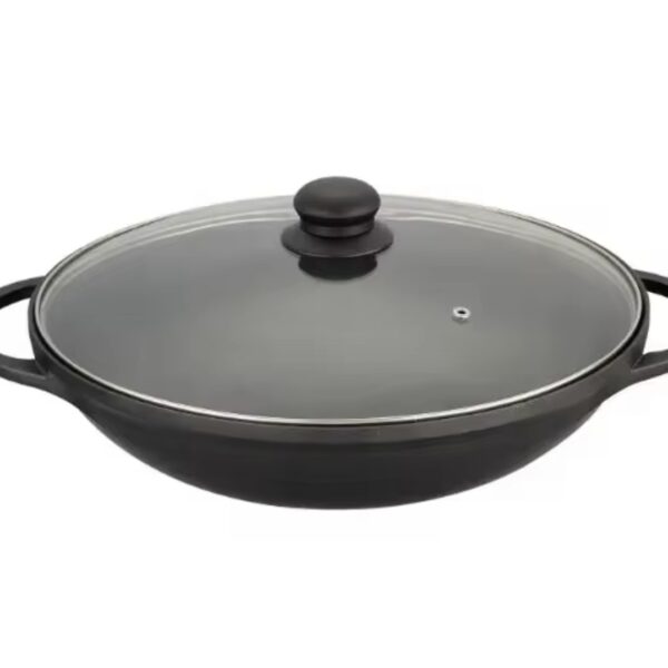 Premium 40cm non-stick stockpot with tempered glass lid and ergonomic side handles