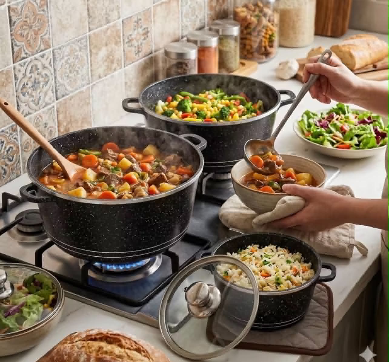 Iron Non-Stick Stockpot Iron Non-Stick Stockpot