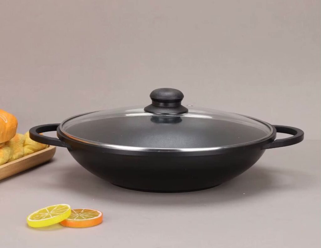 Premium 40cm non-stick stockpot with tempered glass lid and ergonomic side handles