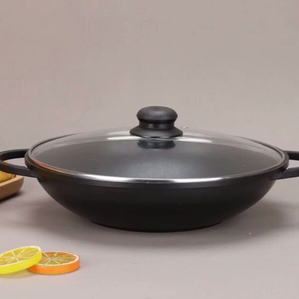 Premium 40cm non-stick stockpot with tempered glass lid and ergonomic side handles