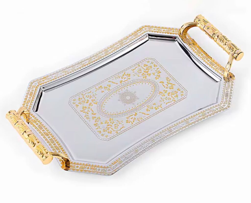 Dessert Serving Tray (Gold) safeandsave.co.nz