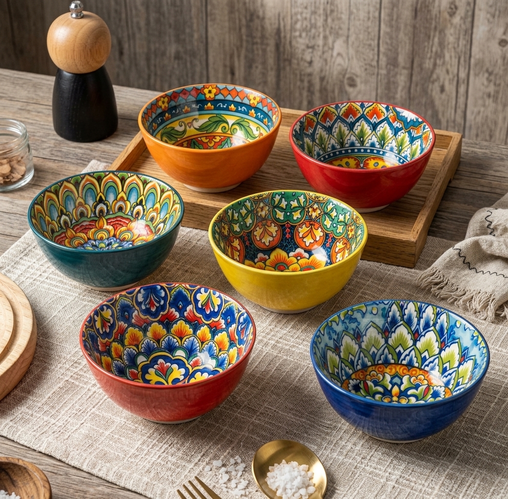 Bohemian Ceramic Deep Soup & Noodle Bowl (15.6cm} Buy colorful $15.6\text{ cm}$ deep ceramic soup & ramen bowls in Auckland at Safe & Save. Microwave & dishwasher safe
