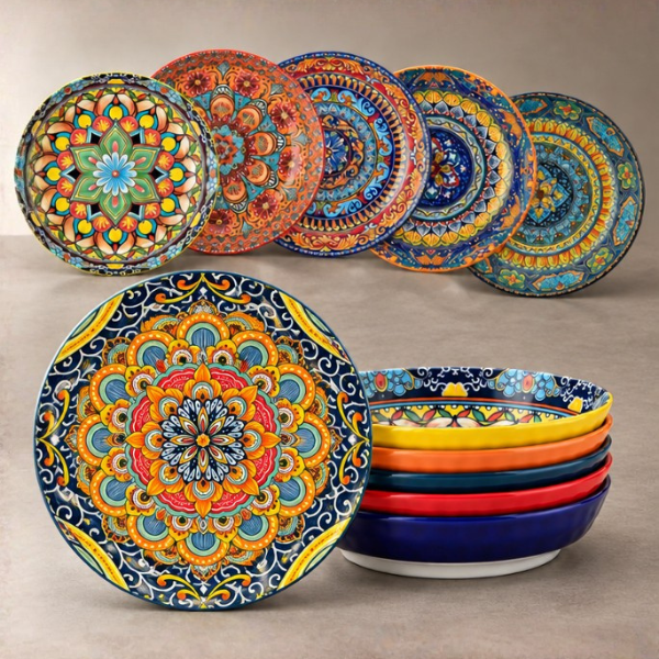 Bohemian Porcelain Pasta Bowl 20.7 cm | Safe & Save NZ