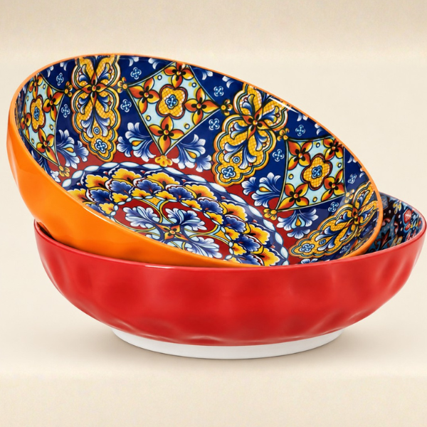 Bohemian Ceramic Large Serving Bowl26.1cm
