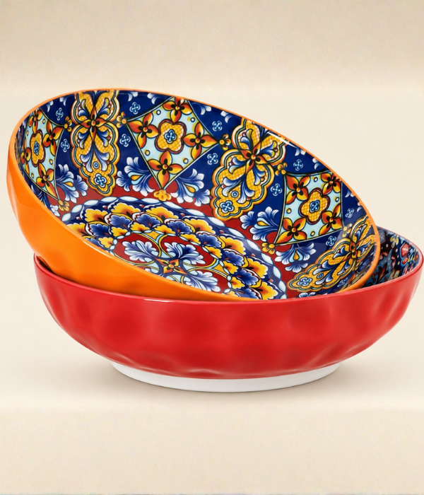 02 Bohemian Ceramic Large Serving Bowl 26.1 cm Bohemian Ceramic Large Serving Bowl26.1cm