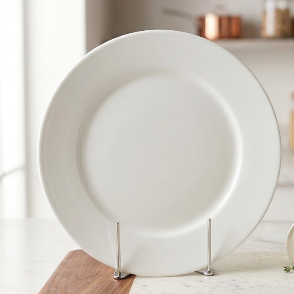 Classic White Ceramic Dinner Plate 27.8 cm | Safe & Save NZ