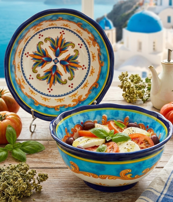 Untitled design (53) Capri Collection Ceramic Deep Bowl 15 cm | Safe & Save NZ